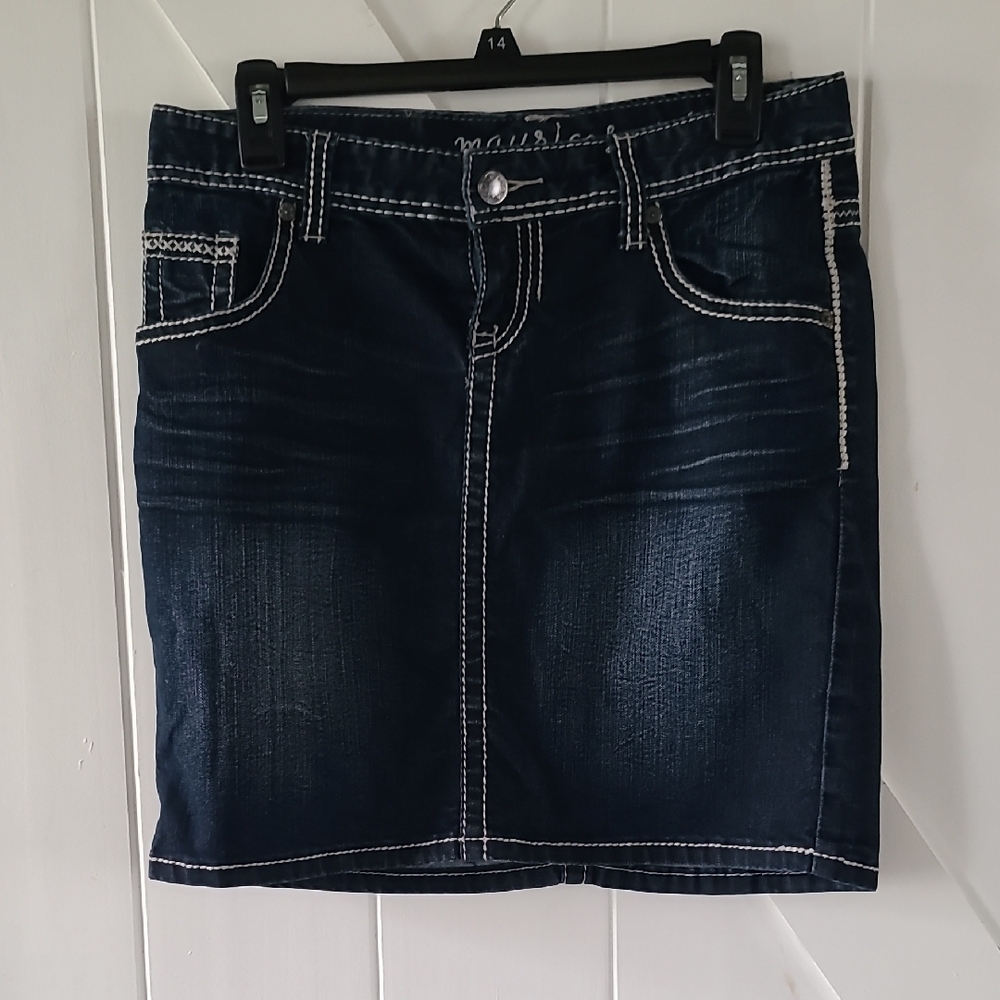 Maurices Dark Blue Denim Skirt